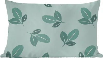 Produktbild von MuchoWow® Zierkissen Sofakissen Wohnzimmer Dekokissen 50x30 cm Sommer - Blätter - Muster - Wohnzimmerdekoration - Polster mit Photo