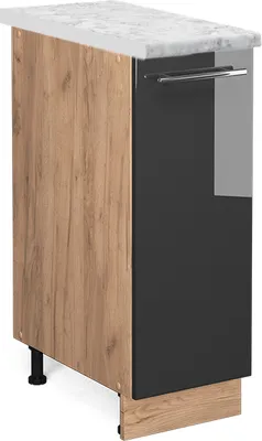 Imagen del producto de Armario de farmacia Vicco Fame-Line Antracita alto brillo 30 cm , ET Mármol, Model 46071