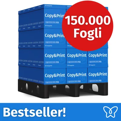Immagine prodotto di NUOVO: Easyprint Carta per stampanti e fotocopie 150000 fogli 60 x 2500 A4 Premium Bianco brillante CIE 160 Vincitrice del test Certificata PEFC