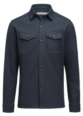 Image de James Harvest - Veste pour homme "Hicksville", en maille texturée (type "waffle"), modèle ET924 (taille XS), couleur marine