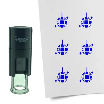 Obrázok produktu pre CombiCraft Stamp Disco guľa 10mm okrúhla - modrý atrament