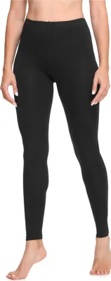 Image de Ladeheid Femmes Leggings longs en coton LA40-133 (Noir, XL)