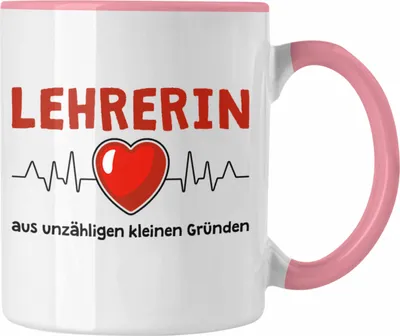 Produktbild von Trendation - Lehrerin Geschenk Tasse Geschenkidee Lustig Danke Sprüche Dankeschön Grundschule Grundschullehrerin (Rosa)