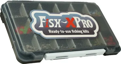 Produktbild von Fish-Xpro Fishing Terminal Tackle Set 236-teilig – Angelzubehör-Set – Wirbel – Angelhaken – Gewichte – Posen – inkl. Tackle Box
