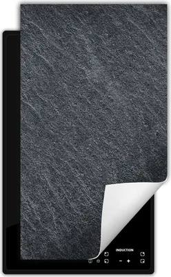 Produktbild von DarHaus Herdabdeckplatte 1 teilig 30x52 cm Anti Rutsch Matte Aufrollbar, grau - schiefer