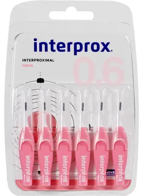 Produktbild von INTERPROX reg nano rosa Interdentalbürste Blister, 6 St ZBU