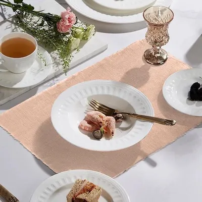 Stoffservietten Set von 12, 43 x 43 cm, Musselinservietten für Tischdekoration, Fest, Hochzeit und Restaurantgebrauch