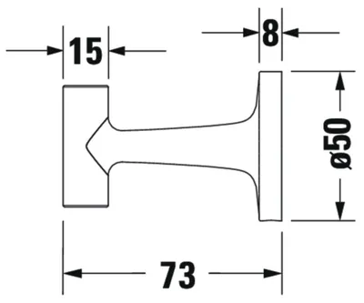 Obrázek produktu pro DURAVIT 0099294600 Háček na ručníky Starck T, černý matný