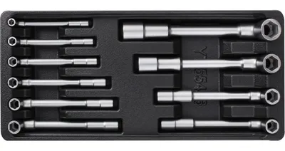Obrázek produktu pro Yato YT-55456, Sada nástrčných hlavic na ráčnu, 10 kusů, Tvar L, 7,8,9,10,11,12,13,14,17,19 mm