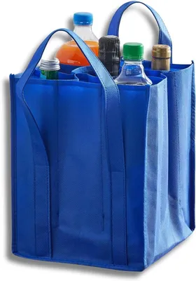 Immagine prodotto di Portabottiglie - Contenitore per bottiglie - Per il trasporto di bottiglie - Nove scomparti - 22x22x27 cm - Blu