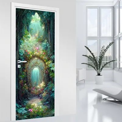 Produktbild von Türsticker – Lumaléa – Zauberwald – MATT-Kleber – Breite 73 x H?he 205 cm
