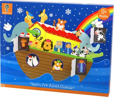 Zdjęcie produktu dla Zabawka Montessori Arka Noego, Kalendarz Adwentowy Orange Tree Toys