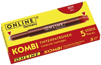 Immagine prodotto di ONLINE® 17307/12 Cartuccia d'inchiostro combinata - 5 pezzi, rosso