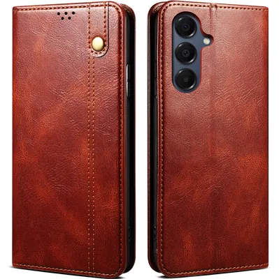 Produktbild von Hülle für Samsung Galaxy S26, Leder Flip Brieftasche Schutzhülle mit Standfunktion Rot