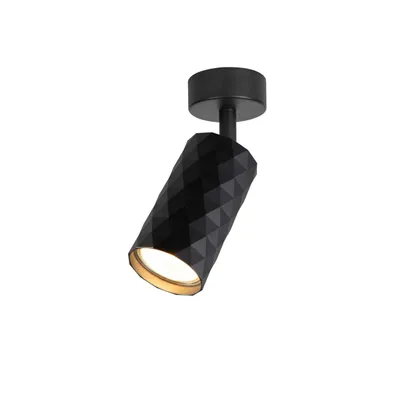 Obrázok produktu pre MasterLED stropný reflektor GU10 LED Glamour pohyblivý čierny RAL9005 otočný o 350° IP20