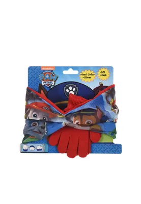 Produktbild von Paw Patrol Chase Marshall Rubble Winter-Set Schlauch-Schal & Handschuhe Set Rot