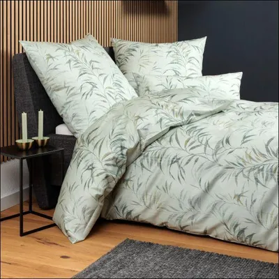 Produktbild von Janine Interlock Feinjersey Bettwäsche Carmen S in 135x200 + 80x80 cm 55114-06 salbeigrün