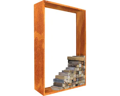 Produktbild von Kaminholzunterstand Palatino Corten 100 x 40 x 180 cm braun