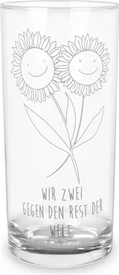 Produktbild von Mr. & Mrs. Panda Glas Blume Sonnenblume 400 ml - Transparent - Geschenk, Cocktailglas, Freundin, Garten, Longdrinkglas, Sonnenblumen, Tumbler, Zusammen, Wasserglas, Beste