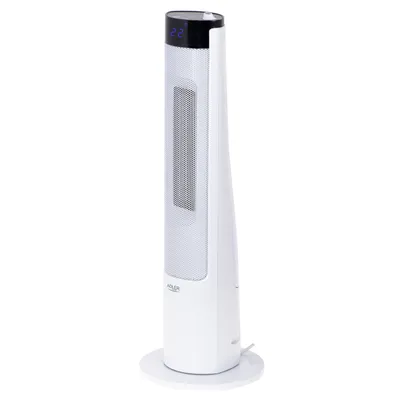 Zdjęcie produktu dla Adler | Tower Fan Heater with Humidifier | AD 7730 | Ceramic | 2200 W | Number of power levels 2 | Suitable for rooms up to 25 m² | White