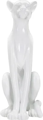 Produktbild von Mauro Ferretti Leopardenfigur sitzend  27x38x74 cm weiß
