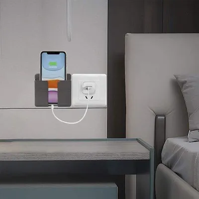 Produktbild von Wandhalter für Smartphones mit Ladestation