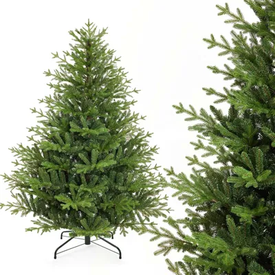 Produktbild von Yorbay Künstlicher Weihnachtsbaum 180cm Künstlicher Tannenbaum aus PE, PVC mit Ständer,Weihnachtsbaum Christbaum für Weihnachten-Dekoration