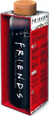Zdjęcie produktu dla Szklana butelka z rękawem 585 ml, Friends