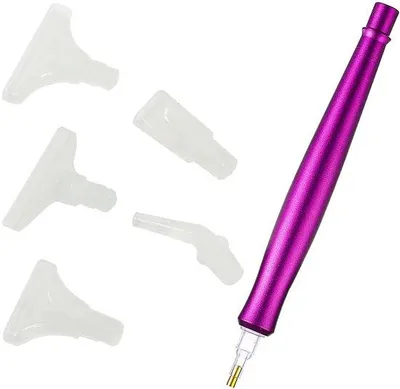 Produktbild von Diamantmalstift mit 5 Aufsätzen, Selbstfüllfunktion, ohne Wasser