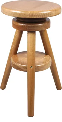 Produktbild von Hocker Massiv Schemel Stuhl Sitzmöbel Buche Drehhocker Barhocke 52-70cm (Erle)
