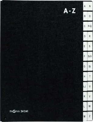 Produktbild von Pultordner A-Z 24 Fächer schwarz Packung mit 25 Stück