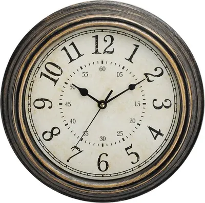 Produktbild von Vintage Quarz-Wanduhr 30 Cm, Geräuschlos Ohne Ticken, Mit Großen Ziffern Und HD-Glas