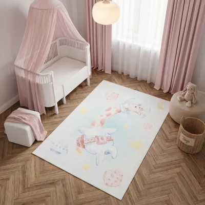 Produktbild von TAPISO KIDS Kinderteppich Waschbar Rutschhemmend 80 x 150 cm