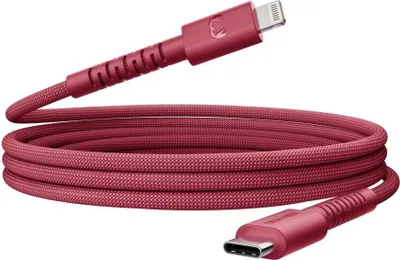 Produktbild von FRESH 'N REBEL USB-C zu Lightning silicone geflochtenes Kabel "FlexWave" 2m, Berry Red (00231910)