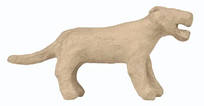 Produktbild von Décopatch 5x Pappmaché, Panther 16x4x8 cm - Kartonbraun AP207C