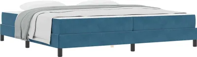 Obrázok produktu pre Posteľ s pružinovým rámom Tmavomodrá 200 x 220 cm látka