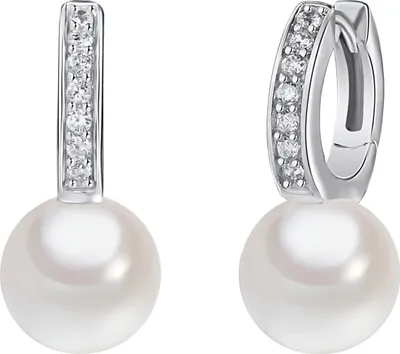 Produktbild von Rafaela Donata Creolen Sterling Silber Zirkonia Muschelkernperle 60800031