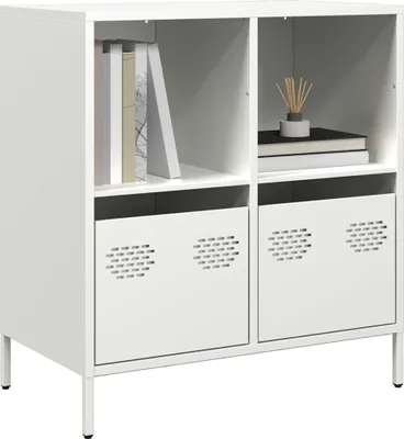 Zdjęcie produktu dla Maison Exclusive – kredens biały 68 x 39 x 73,5 cm Stal walcowana na zimno