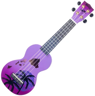 Image de Mahalo Hawaii Hawaii Purple Burst Soprano Ukulele