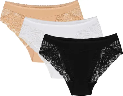 Immagine prodotto di Wol-Bar Eco-Zo mutandine 3 pezzi beige-bianco-nero M