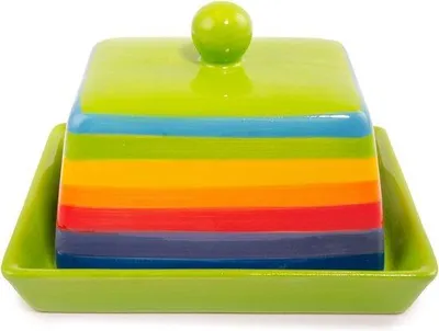 Productafbeelding van Botervak met regenboogstrepen - Groen