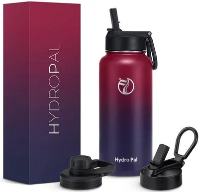 Immagine prodotto di Borraccia sportiva termica in acciaio inossidabile - 750 ml, 1 l, 1,2 l, senza BPA, adatta a bevande acide, borraccia termica con cannuccia e 2 tappi, borraccia sportiva termica a tenuta stagna per lo sport (rosso/nero, 1000 ml)