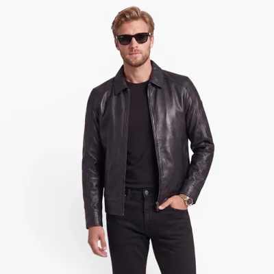 Produktbild von Bohmberg Herren Lederjacke „Kaito“ aus hochwertigem Lammnappa Leder , Schwarz - XL