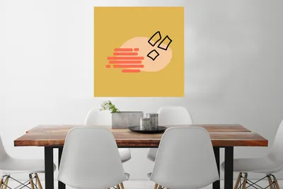 Produktbild von MuchoWow® Poster Sommer - Pastell - Formen 75x75 cm - Wand Dekoration