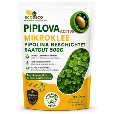 Produktbild von EcoDeco Mikroklee Samen Euromic MicLover, Klee Samen für den Rasen, zur Verdichtung und Stärkung von Rasenflächen, 500 g