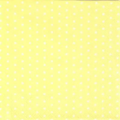 Produktbild von 20 kleine Cocktailservietten Mini Dots yellow/white - Mini-Punkte gelb/weiß 25x25cm