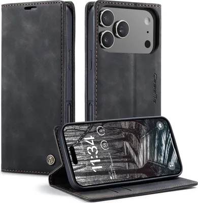 Produktbild von iPhone 17 Pro Hülle - CaseMe 013 Klapphülle - Schwarz