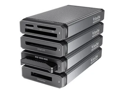 Obrázek produktu pro SanDisk PRO-READER CFexpress, CFexpress, Černá, 10000 Mbit/s, Hliník, USB 3.2 Gen 2 (3.1 Gen 2) Type-C, 60 mm
