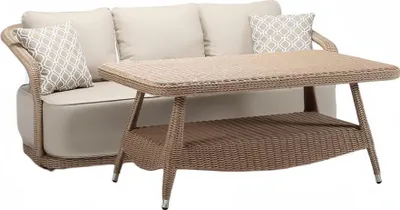 Produktbild von Rattanmöbel Gartenmöbel Sofagarnitur Terrasse Set Lounge Balkon Outdoor 2tlg.