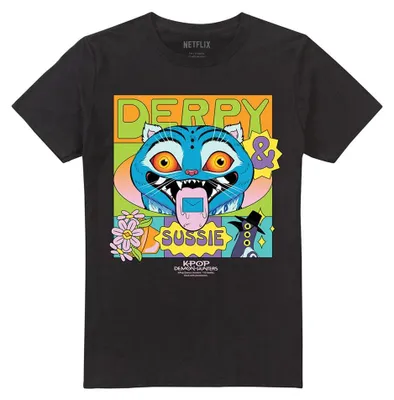 Productafbeelding van K-Pop Demon Hunters - T-shirt voor heren/dames, uni model, TV42613 (maat L) (zwart)